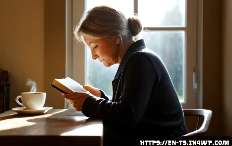 Home 17 느림의 테크놀로지의 중요성에 대한 논의 - Photorealistic editorial lifestyle scene illustrating the value of slower technology: a middle-aged ...